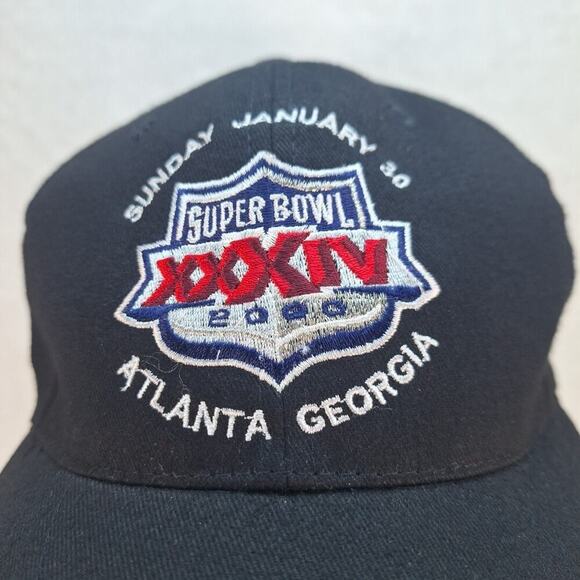 Vintage Superbowl XXXIV 2000 Atlanta Georgia -Titans Snapback Hat Cap Logo 7 - Picture 2 of 7